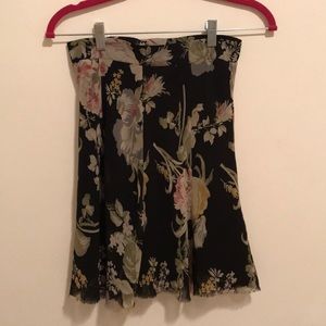 Floral printed chiffon skirt